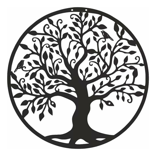 Escultura De Pared De Metal Con Forma De Árbol De La Vida, 3