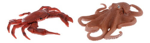 Cks Simulada Modelo Animal De Pulpo Y Cangrejo Rojo Juguete