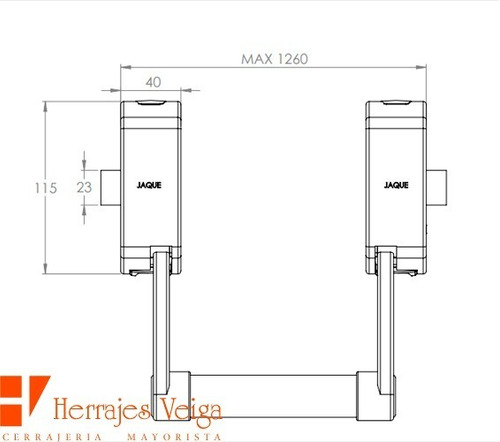 Imagen 3 de 8 de Barral Antipanico Jaque Simple Con Acceso Exterior Pomo Con Llave