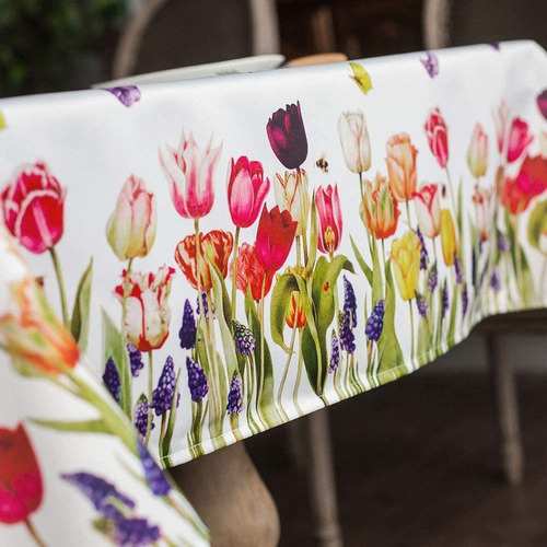 Artable Mantel Rectangular De Primavera Impreso, Diseño De F