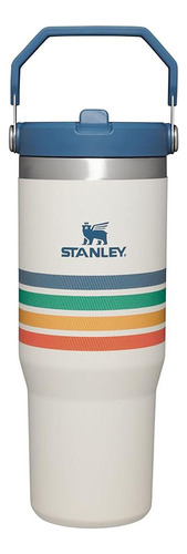 Botella Térmica Stanley Flip Straw 887 Ml Outdoor Premium Color Cream Stripe