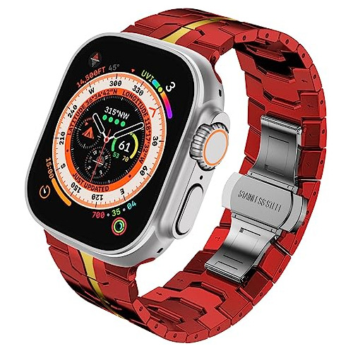 Malla Para Apple Watch Series 9/8/7/se Ultra 2 49mm Gold&r