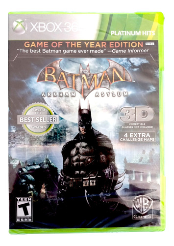 Batman Arkham Asylum Xbox 360  (Reacondicionado)