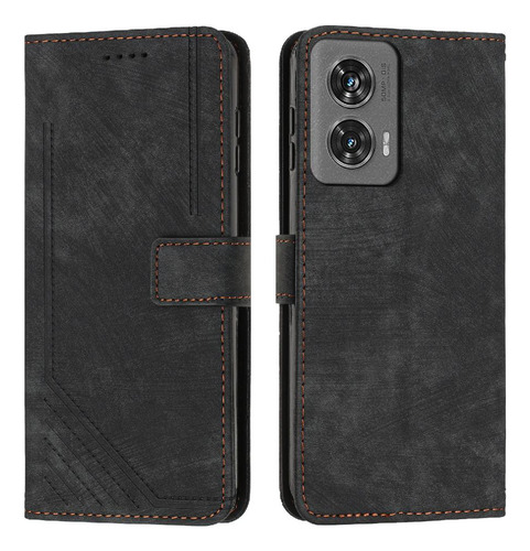 Funda Para Motorola Moto Edge 50 Fusion 5g Pu Cuero Lateral