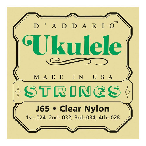 Encordado Para Ukelele Soprano Daddario J65