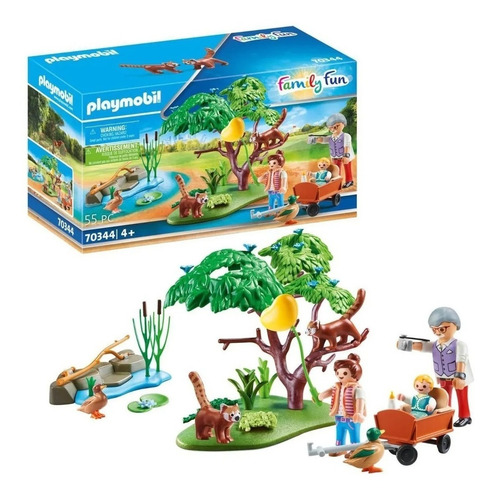 Imagen 2 de 8 de Playmobil Recinto Exterior De Pandas Rojos 70344 Family Fun