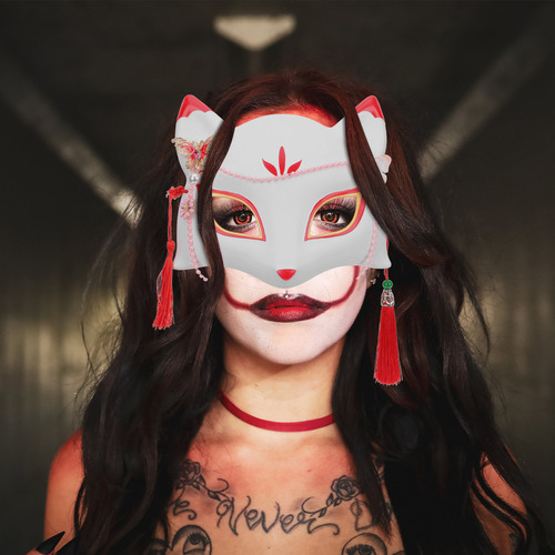 Máscaras Japonesas Máscara De Raposa Em Estilo Japonês