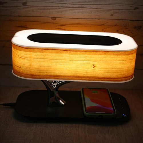 Lámpara De Noche Con Altavoz Bluetooth Y Cargador