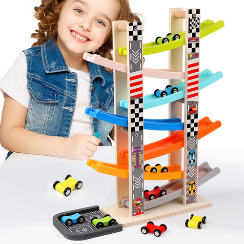 Pista De Carreras Coche Rampa Racer Planeador Juguete Tire