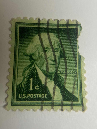Sello Postal Usa George Washington 1954