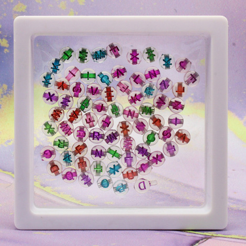 Letras Para Pulsera Bisutería Abecedario 250g Collares 1900p Metálico 1900pz 7 Mm 4 Mm