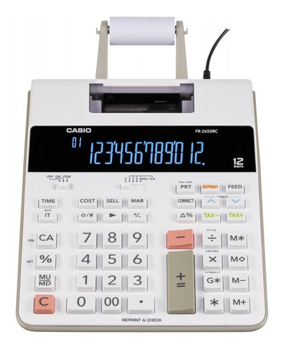 Calculadora Casio Fr-2650 De Escritorio C Impresora Bicolor Color Blanco