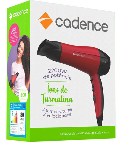 Secador De Cabelo Com Ions Cadence Sc560 Rouge Style