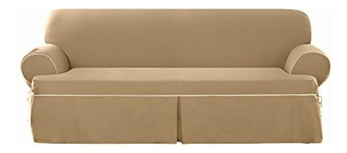 Sure Fit 40812 1 Peice Cvc Contrast Cord T Cushion Sofa,