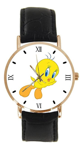 Bright Art Shine Tweety Bird Reloj Deportivo De Cuero