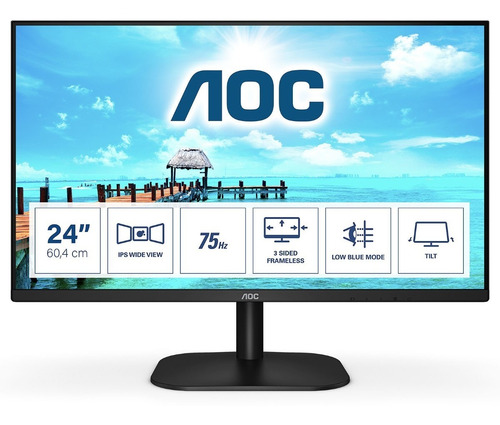 Imagen 2 de 4 de Monitor Aoc 24b2xh Full Hd Ips De 24 Pulgadas