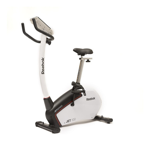 Imagen 5 de 11 de Bicicleta fija Reebok Jet 100 tradicional color blanco y negro
