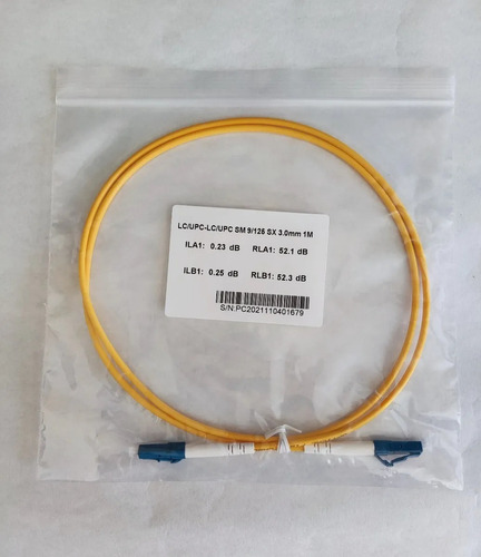 Patch Cord Lc/pc - Lc/pc Monomodo Simplex X 1m