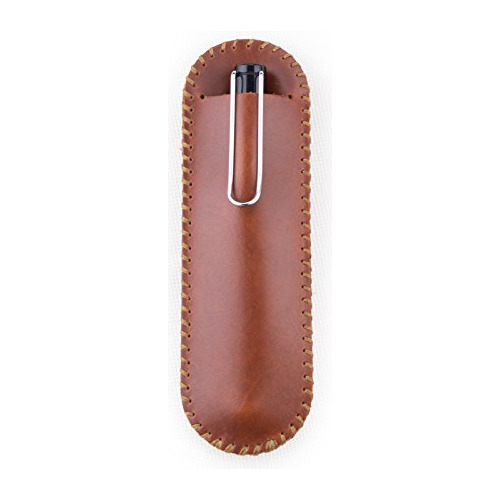 Genuine Leather Pen Sleeve Case Holder Pouch Handmade (...