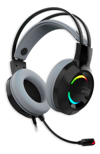 Audifono Gamer Antryx Iris K On-ear Con Microfono Usb Gris