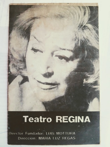 Programa Teatro Regina - China Zorrilla - Emily 1981