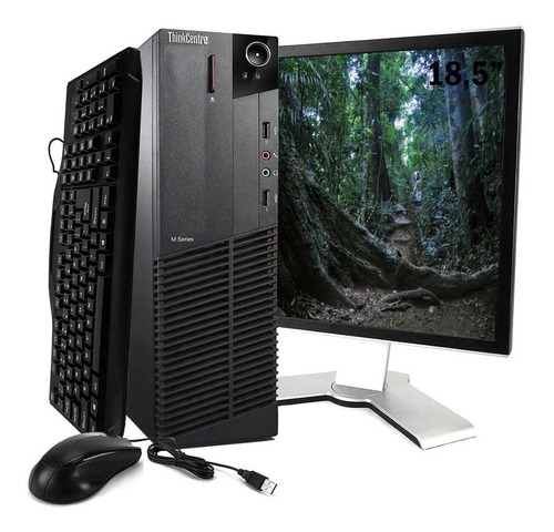 Imagem 1 de 5 de Cpu Lenovo M93p/m83 Core I3 4ªg 8gb 120gb + Monitor 18,5'