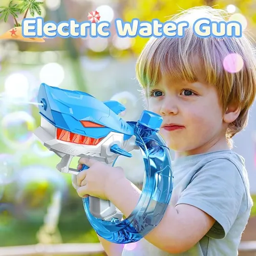 Pistola De Agua Tiburón Electrónica A Presión Juguete