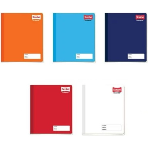 5 Cuadernos Scribe Forma Francesa Cosido Raya 100 Hj