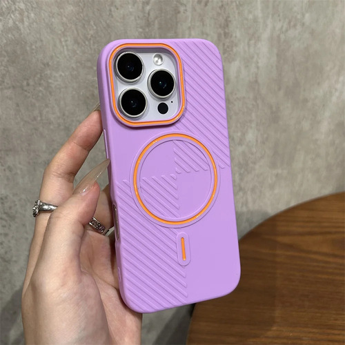 Funda Para iPhone Con Magsafe Diseño De Bloques De Color