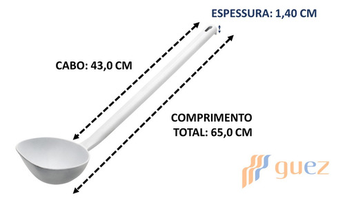 Concha Profissional Industrial Para Molhos 500ml Resistente Cor Branco