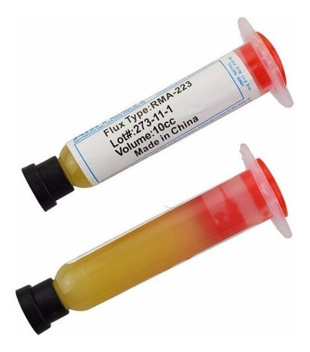 Imagen 1 de 5 de Flux En Jeringa 10cc Amtech Rma-223 Soldaduras Reballing Gel