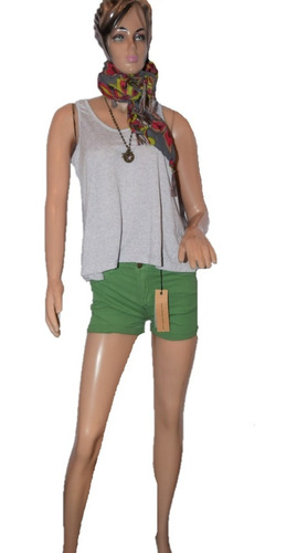 Paula Cahen Danvers Short De Jean Color Verde