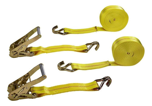 Cinta Amarre Con Trinquete 3300 Lb De 2 PuLG. X 27 Pies Color Amarillo