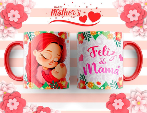 12 Diseños Personalizados- Dia De La Madre - Tazas + Cojines