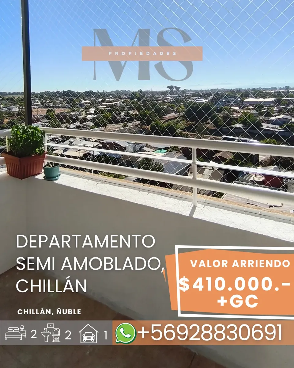 Imagen 1 de 16 de Departamento Cond Plaza Del Este Chillan