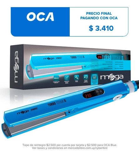 Plancha De Pelo Digital Mega Turbo Titan 2 230c Profesional