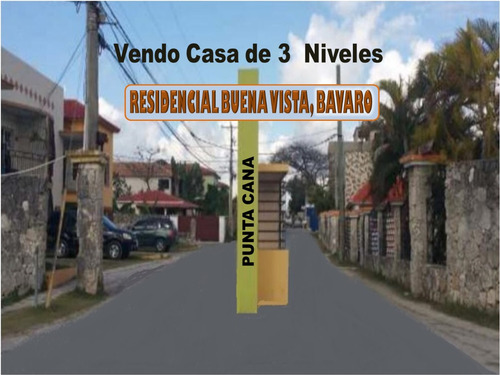 Oportunidad Unica, Casa 3 Niveles Amueblada, En Bavaro, Res. Buena Vista