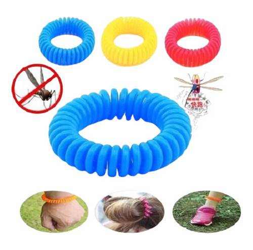 Manilla Repelente Mosquitos Pulsera Anti Insectos Pack X 5