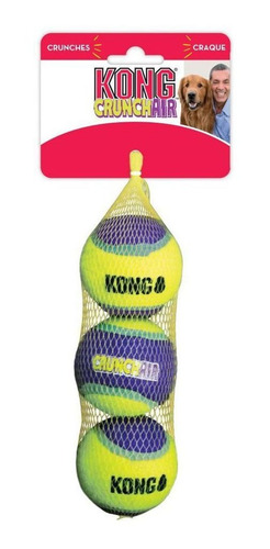 Imagen 1 de 9 de Kong Crunch Air Ball Juguete Pelota Perros Small Pack X3-