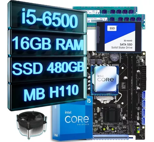 Kit Upgrade Intel I5 6500 + H110 + 16g Ddr4+ Ssd480gb