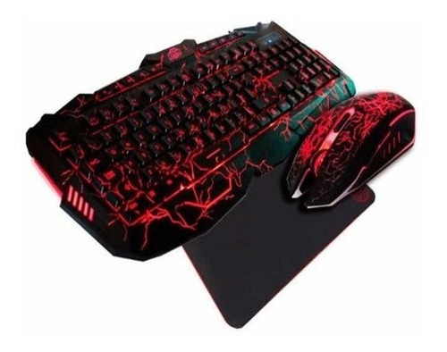 Kit Gamer Mouse + Teclado +mousepad 3 En 1