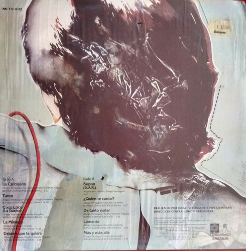Diego Verdaguer 1982 Lp Coco Loco Hecho En Mexico Melody (Usado)