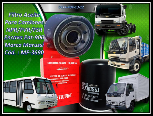 Filtro Aceite Para Camiones Npr/fvr/fsr Encava Ent-900 