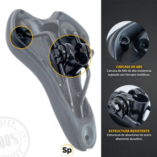 Imagen 6 de 10 de Asiento Para Bicicleta De Montaña Negro Con Gris Vazher