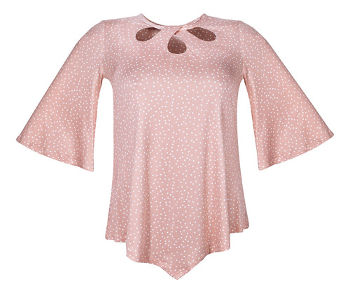 Pavla Mint Tallas Extra Blusa Rosa Puntos Bcos G100-xb419