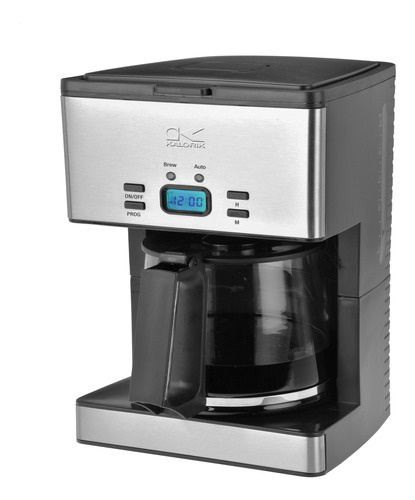 Cafetera Programable De Acero Inoxidable Kalorik, 12 Tazas