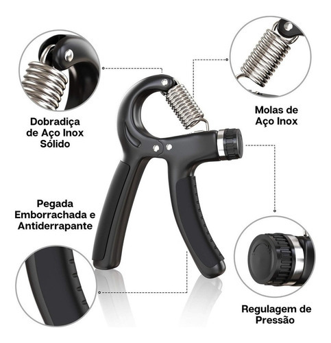 Hand Grip Ajustável Fortalecedor Fisioterapia Mão Exercicios