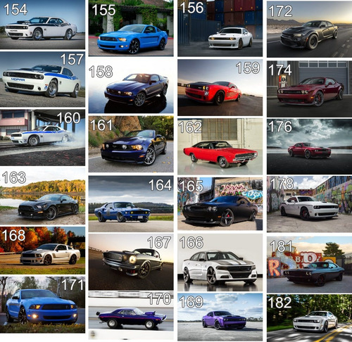 Poster-autos-muscle Car-deportivos-carrera-vinilos 130x70mts