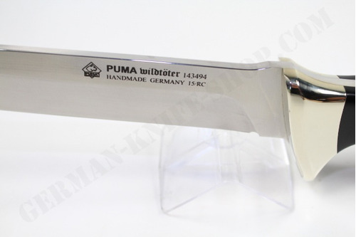 Imagen 3 de 9 de Cuchillo De Caza Puma Wildtoter Micarta 16cm Funda Cuero