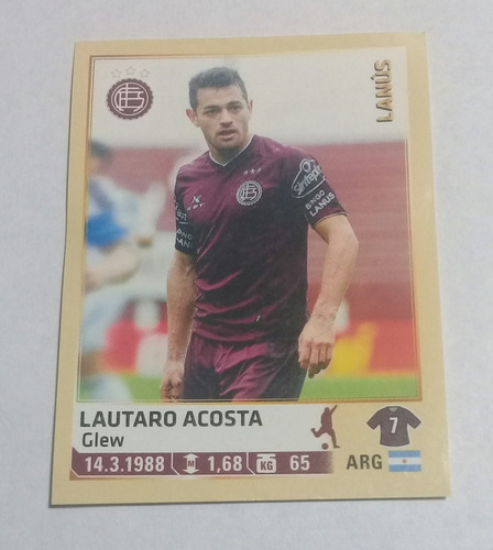 Lote X2 Figuritas Lautaro Acosta Lanús Fútbol Argentino 2014